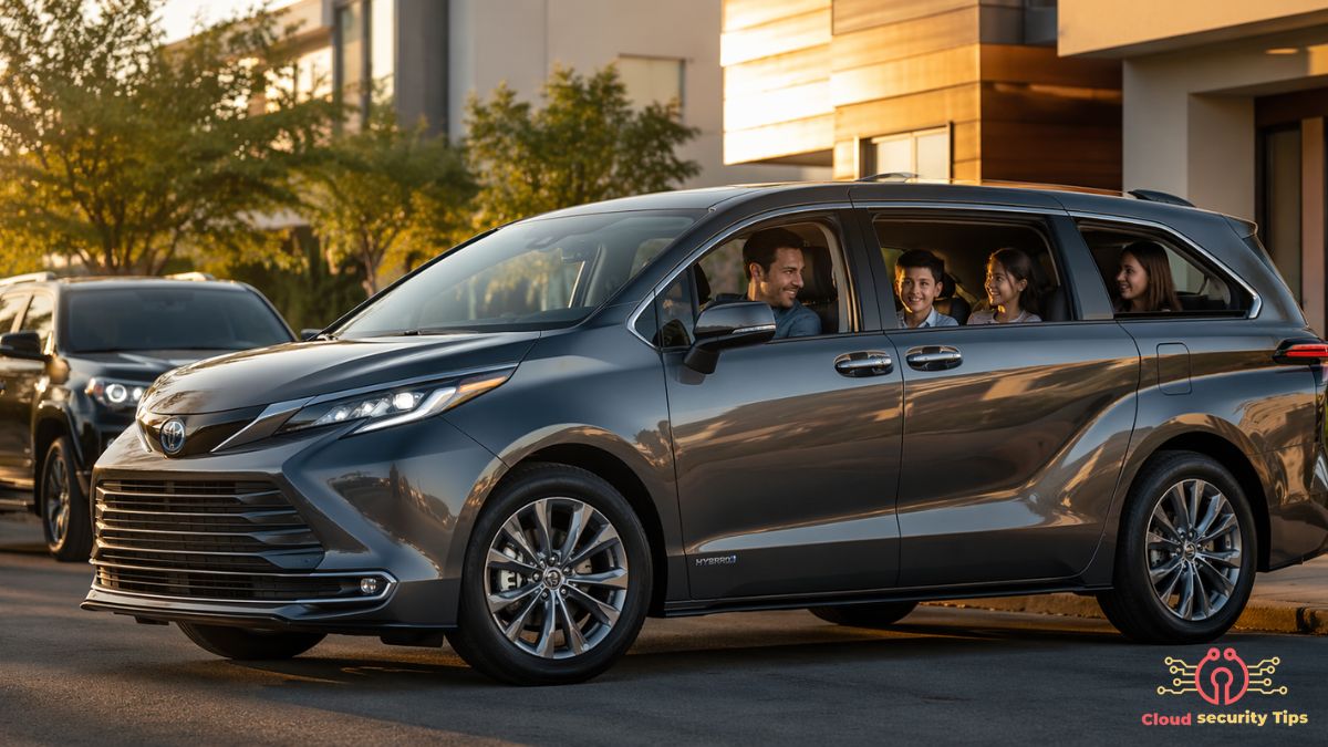 2025 Toyota Sienna parked showing hybrid minivan design as real-world SUV alternative for family mobility