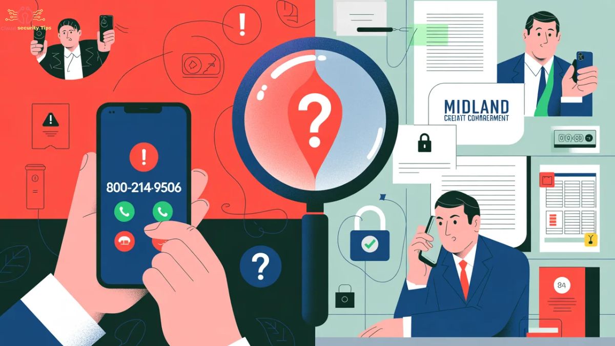 800-214-9506 call alert showing possible spam or Midland Credit Management debt collection identification