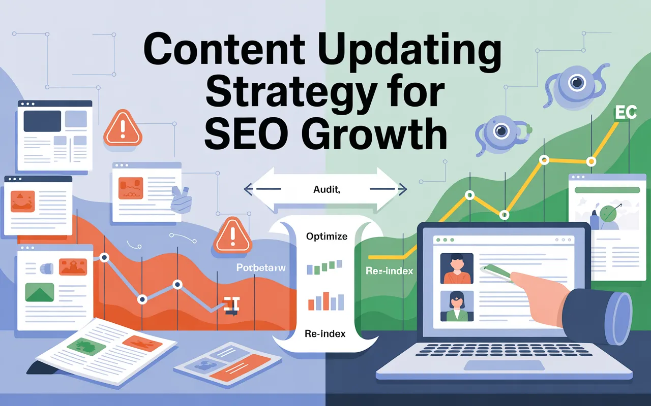 Content updating strategy for SEO improvement and higher search engine rankings guide