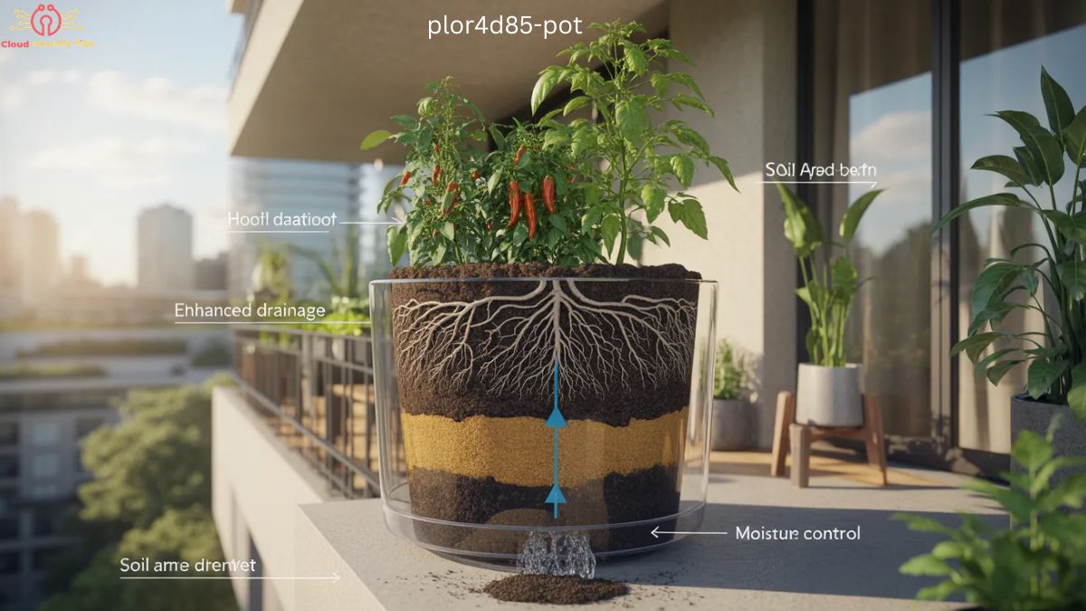 Plor4d85 Pot used for healthy plant growth with improved drainage and strong root development in indoor and outdoor gardening