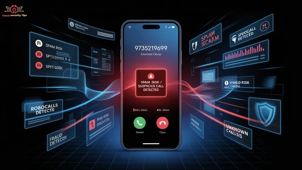 9735219699 spam call warning screen