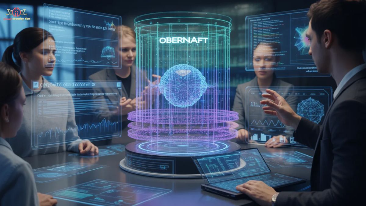 Obernaft AI powered digital innovation platform futuristic technology dashboard interface